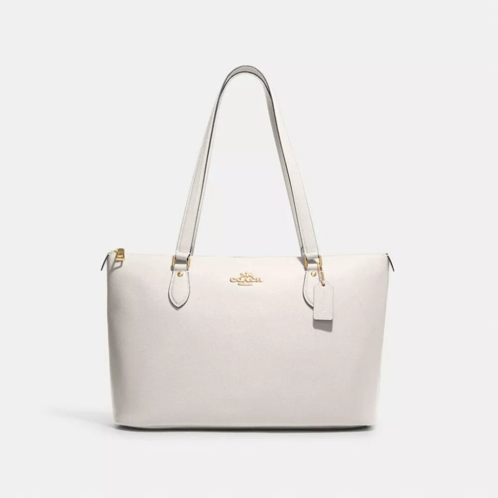 COACH WOMEN'S GALLERY LEATHER ZIP TOTE - AUTHENTIC CH285 - CHALK NWT